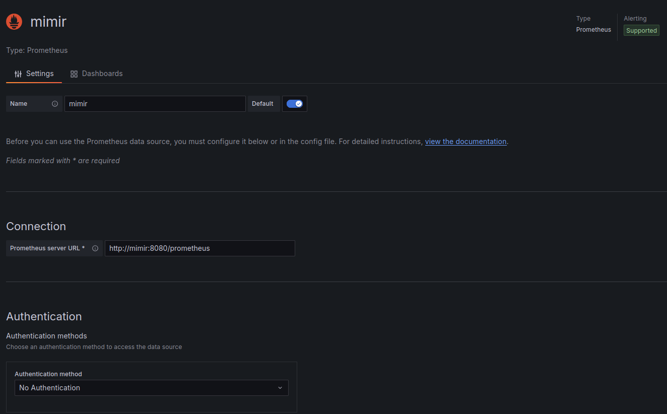 grafana-mimir-dashboard
